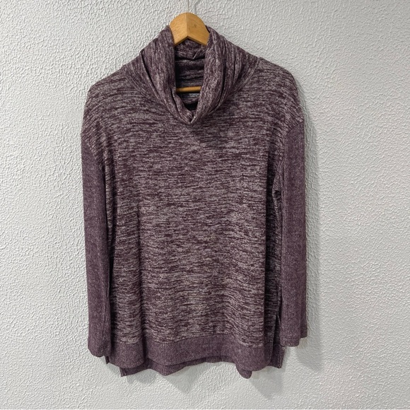 Sonoma Goods For Life Women’s Turtleneck Long Sleeve Purple / Gray Size Medium - Picture 1 of 6